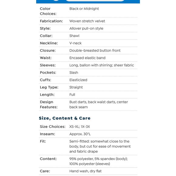 Christian Siriano Blue Velvet Jumpsuit - Picture 6 of 6